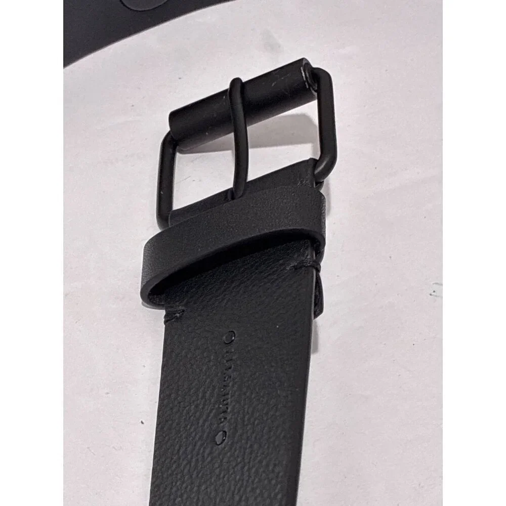 ALLSAINTS MEN'S GENUINE LEATHER BLACK BELT SIZE XL BLACK BUCKLE